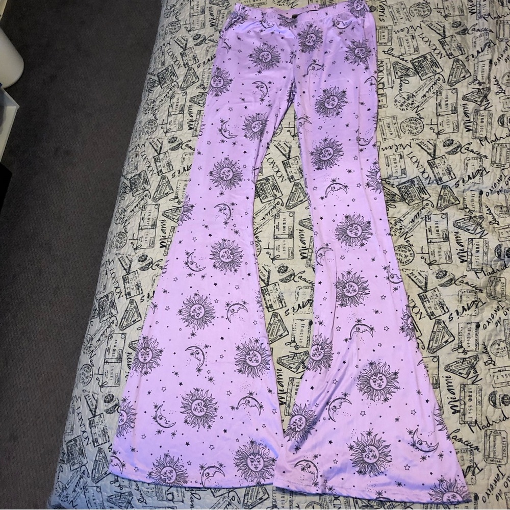 Purple Celestial Flared Leggings